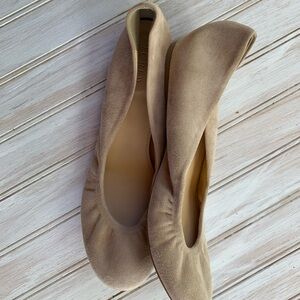 J. Crew Tan Suede Ballet Flats 8.5